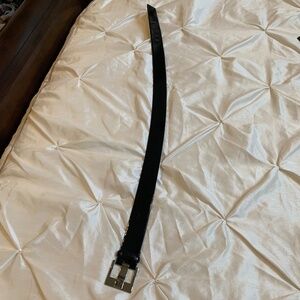 Anne Klein Black Patent Synthetic/Leather Belt sz M